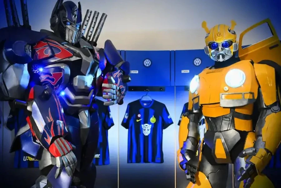 Así lució el Inter de Milán su camiseta exclusiva con el logo de Transformers