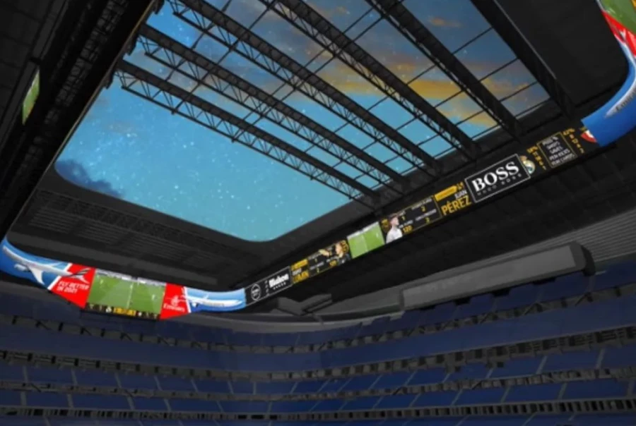 Así será el negocio publicitario y los anuncios del videomarcador 360 del Real Madrid en el nuevo Bernabéu