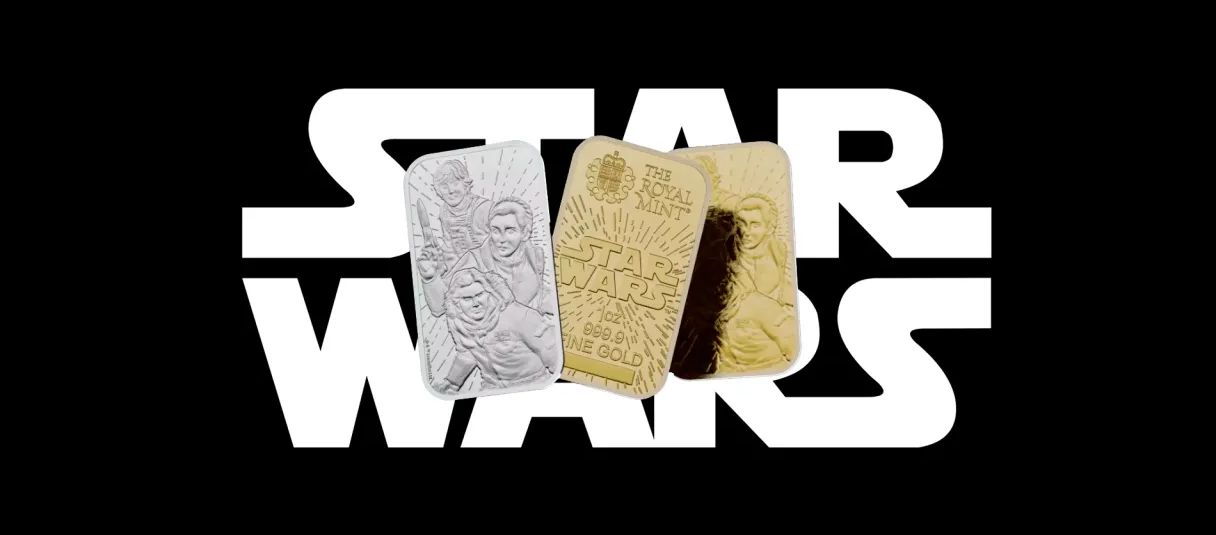 La nueva estrategia de marca de The Royal Mint: lingotes de oro y plata inspirados en Star Wars