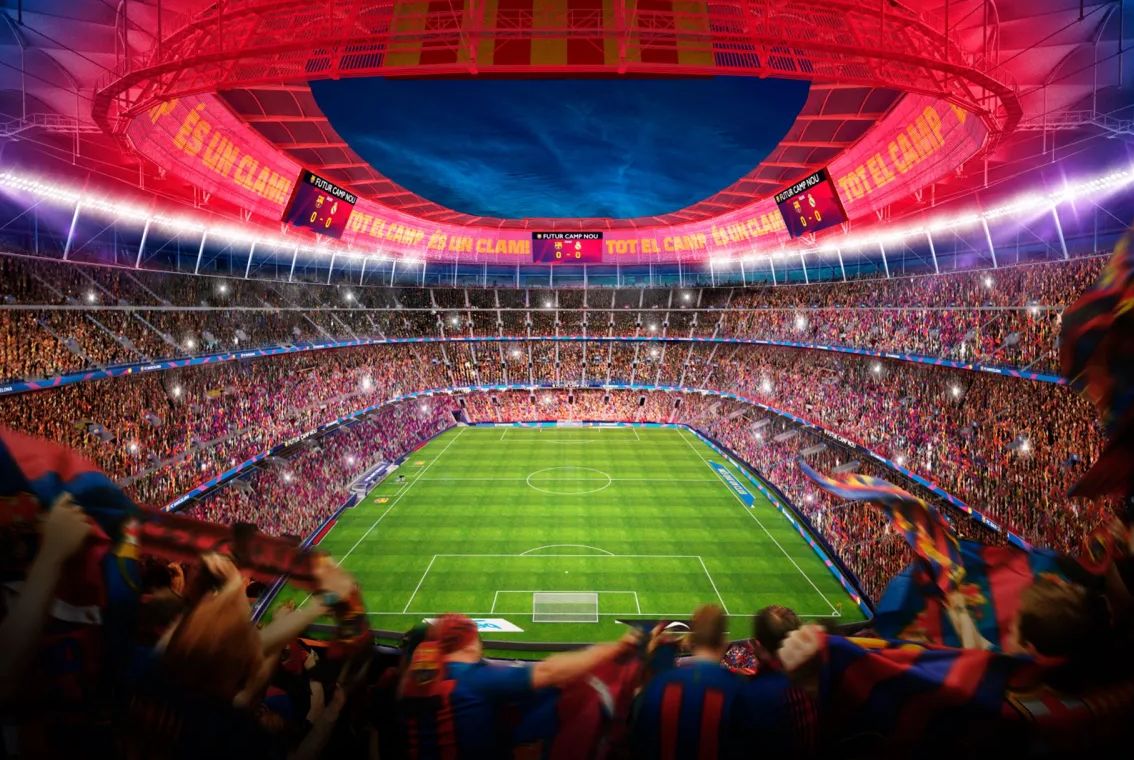 El Barça no podrá explotar la publicidad en los videomarcadores del nuevo Camp Nou hasta 2026, si es que finalmente cuenta con ellos