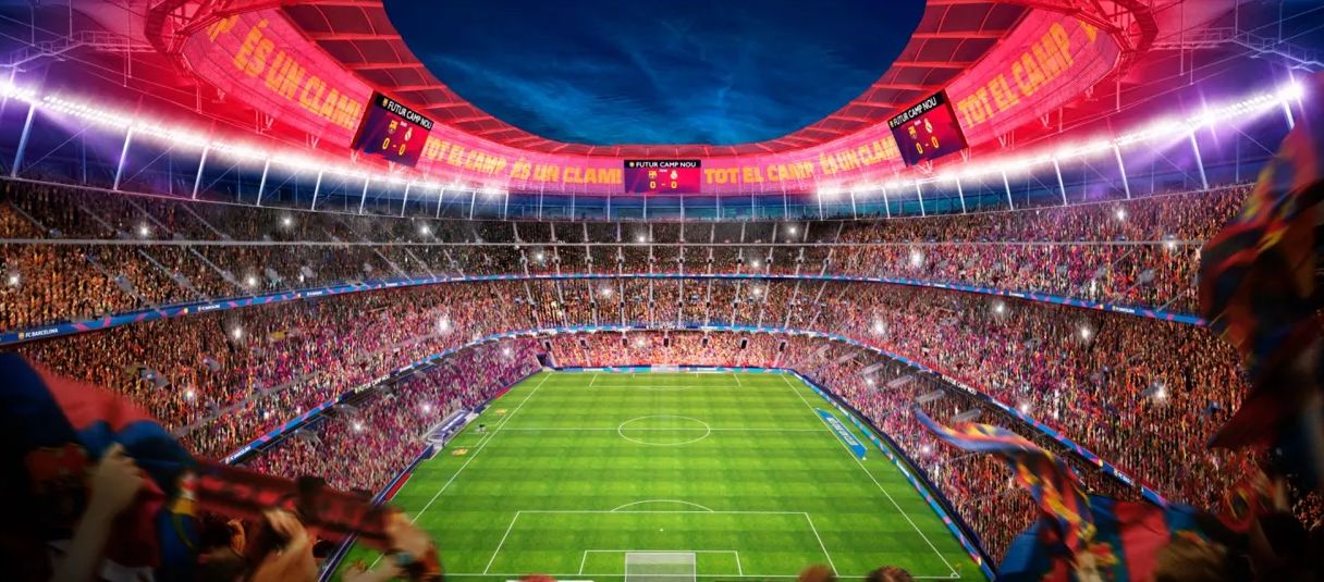 El Barça no podrá explotar la publicidad en los videomarcadores del nuevo Camp Nou hasta 2026, si es que finalmente cuenta con ellos