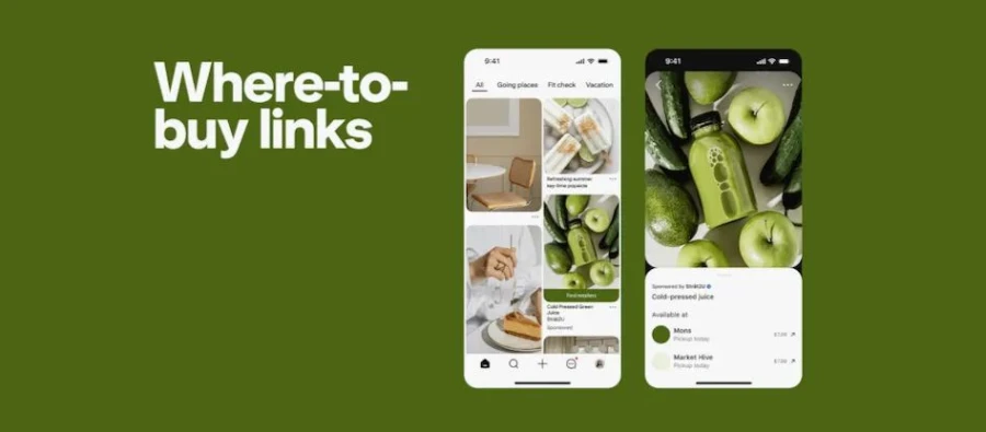 Pinterest acelera su incursión en el comercio electrónico con la nueva función de enlaces directos para comprar productos