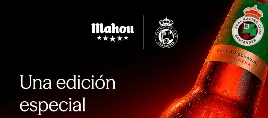 Mahou presenta la botella exclusiva del Racing de Santander para celebrar el regreso a primera