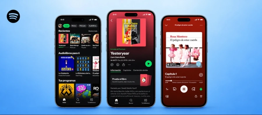 Spotify estrena su catálogo de audiolibros en España con doce horas mensuales incluidas en las cuentas Premium