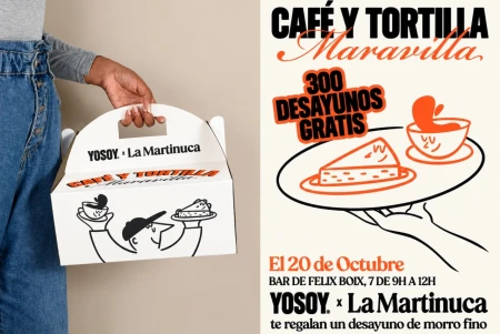 YOSOY y La Martinuca invitan gratis a café y tortilla en el centro de Madrid